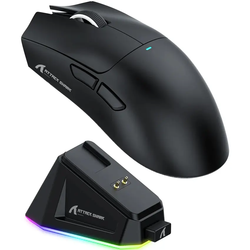Мишка Attack Shark X11, Wireless/Bluetooth, 22000dpi. (PAW3311), 6кн., Black - фото 5
