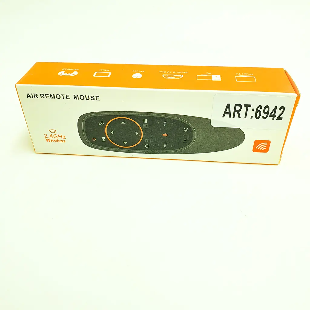Універсальний аеропульт гіропульт для Smart TV Android приставок пульт з гіроскопом і голосовим введенням Air Mouse чорний - фото 5