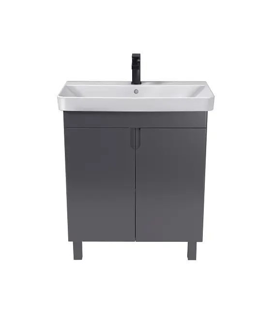 Тумба Мойдодир Simple Graphite 70-U з умивальником River 70 графітова універсальна Графіт - фото 3