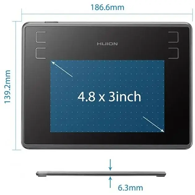 Графічний планшет Huion Inspiroy H430P [65884] - фото 6