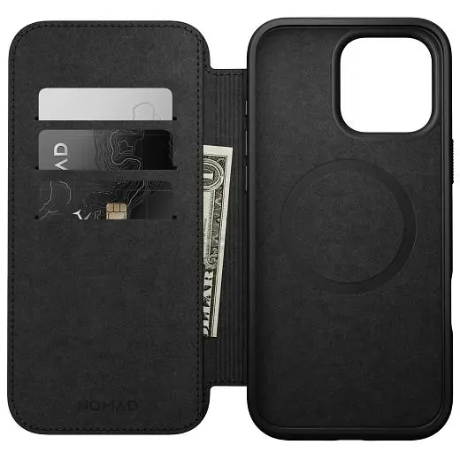 Шкіряний чохол-книжка Nomad Modern Leather Folio Case Brown для iPhone 16 Pro (NM01679585) - фото 2