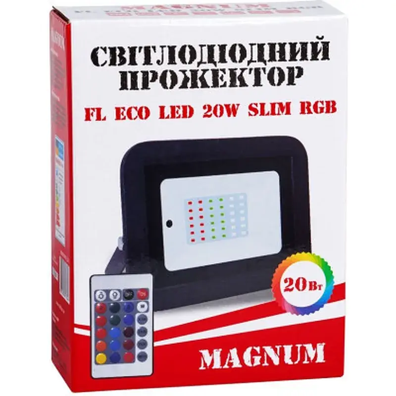 Прожектор MAGNUM FL ECO LED 20Вт slim RGB IP65 (90018140) - фото 4