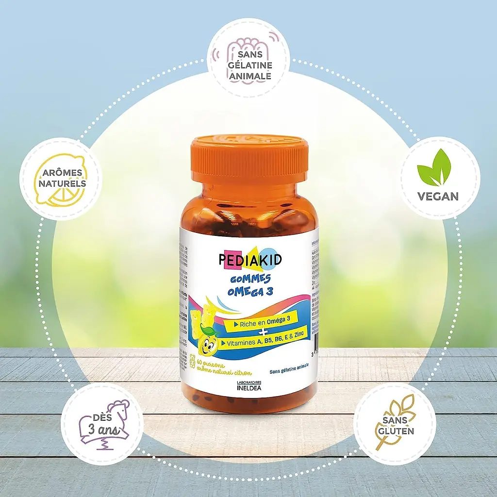 Ведмежуйки Pediakid Gommes Omega 3, 60 жувальних мармеладок - фото 3