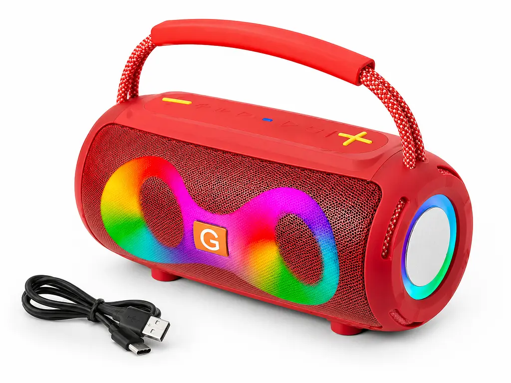 Мінідинамік Bluetooth LED ET-311 з підсвіткою, портативна бездротова колонка - фото 4