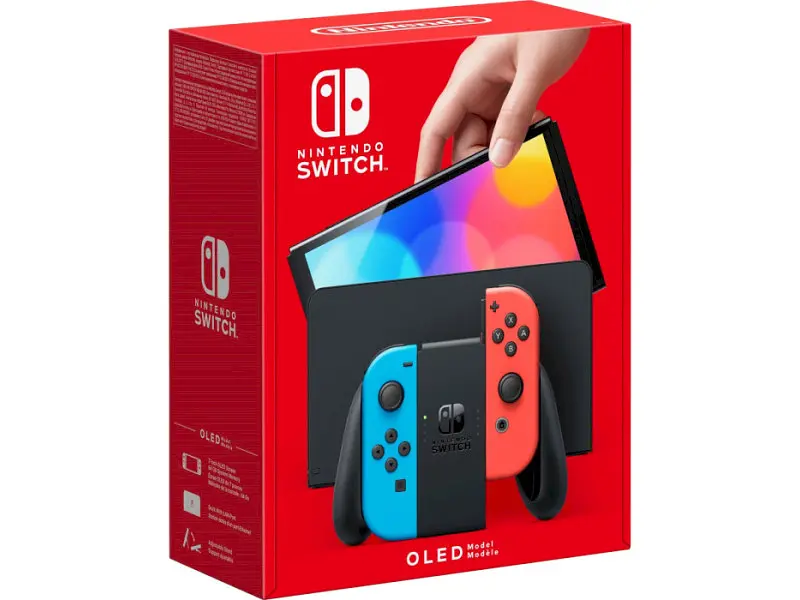 Портативна ігрова приставка Nintendo Switch OLED with Neon Blue and Neon Red Joy-Con (045496453442) - фото 8