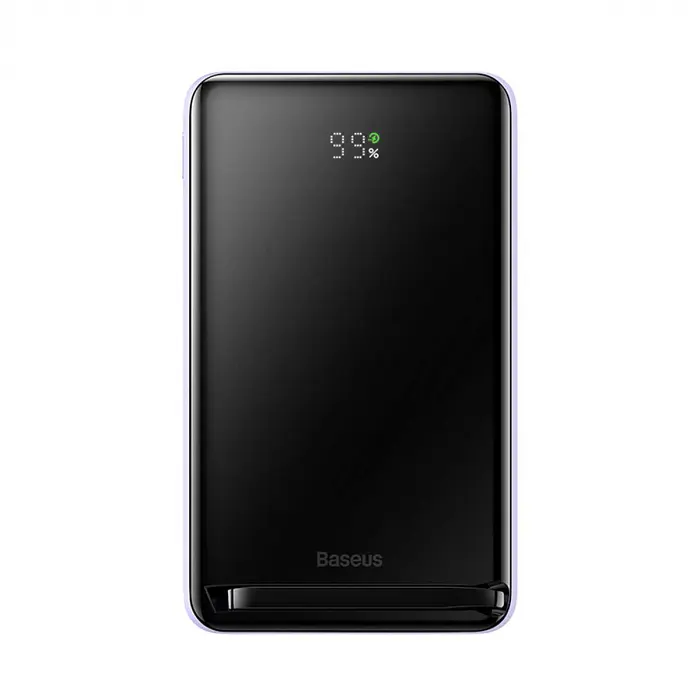 Портативна батарея Baseus Magnetic Bracket Wireless Fast Charge Power Bank 10000 mAh 20W PPCX000005 Purple - фото 2