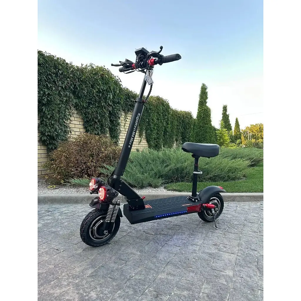 Электросамокат Двухмоторный с сиденьем KugooKirin M4 Max+ Plus| NFC key (2000W, 23Ah) - фото 2