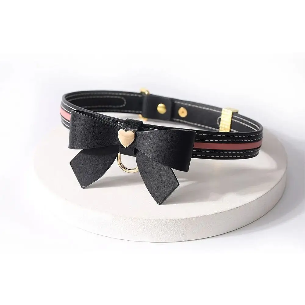 Поводок Lockink Sevanda Love Heart Butterfly LeaTher Collar Set - Black - фото 4