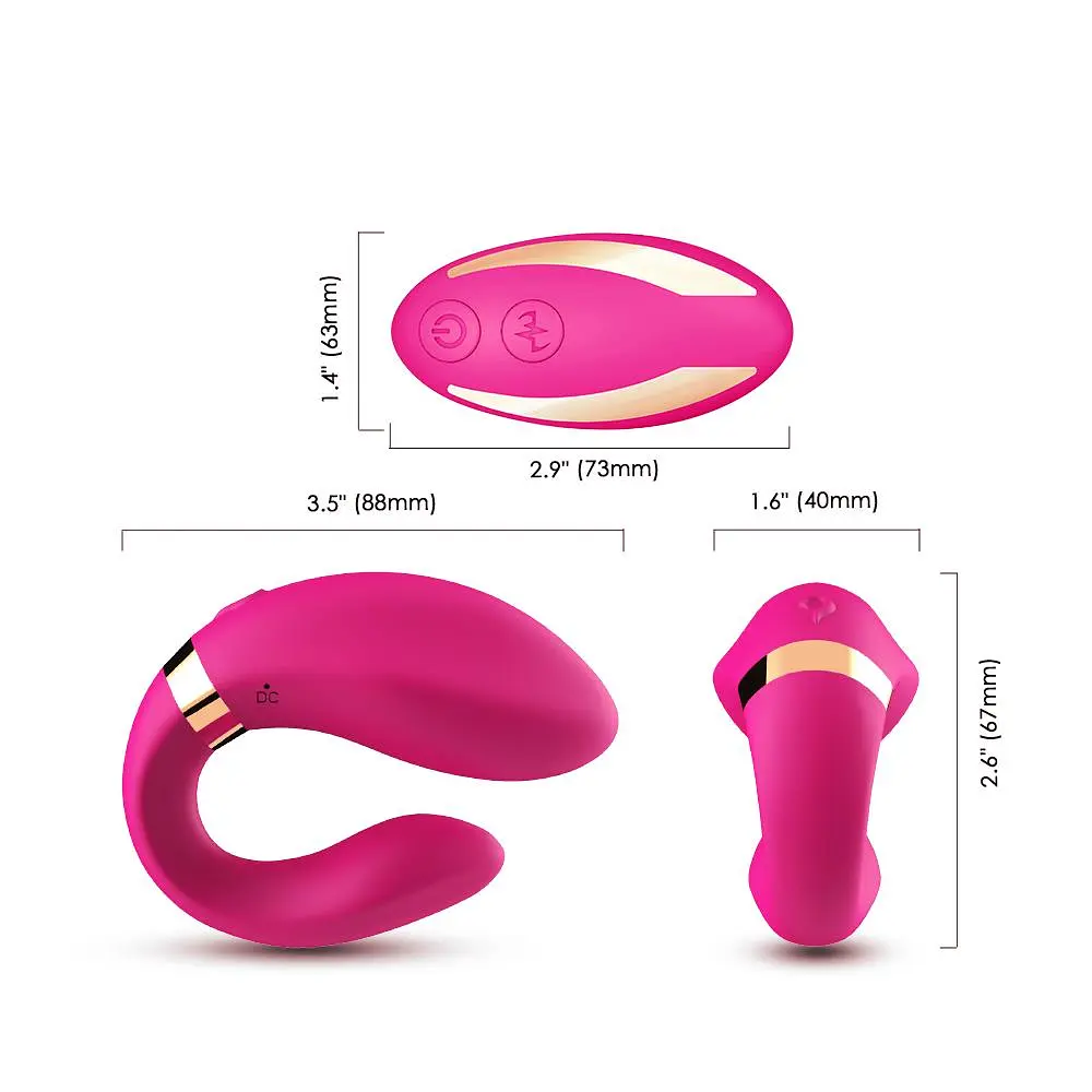 Вібратор для двох Crescent light pink Boss Series 52-00030 98671 - фото 7