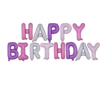 Кульки Happy birthday 16 дюймів різнобарвні - фото 2