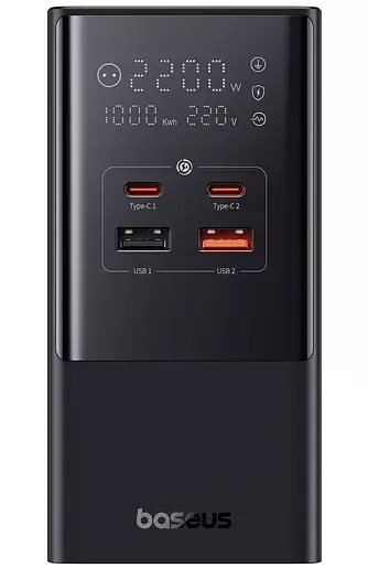Мережевий зарядний пристрій Baseus Power Combo Tower Power Strip 2AC+2USB+2Type-C 100 W 1.5m E00023609113-00 Black - фото 4
