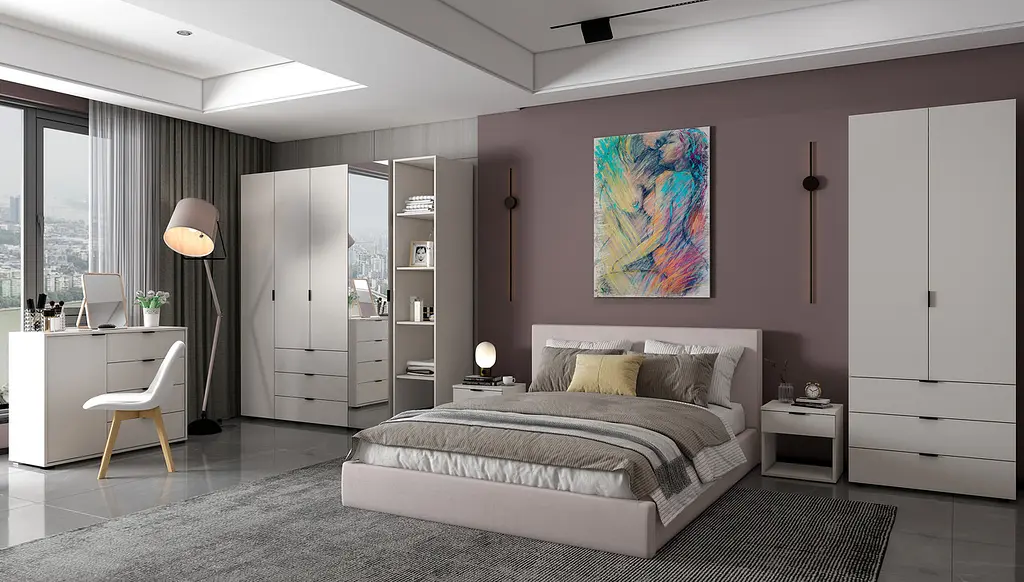 Шафа для одягу Doros Гелар Кашемір 3 ДСП 116.2х49.5х203.4 (80737633) - фото 4