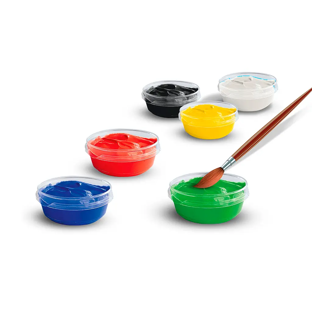 Набір для малювання Ses Creative Гуаш-Фарби Веселки, 6 кольорів (00361S) - фото 3