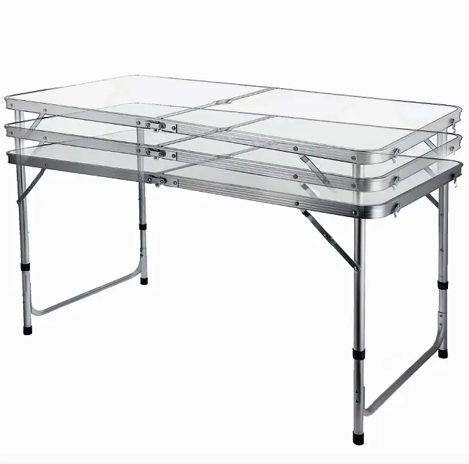 Стол туристический Jumi Economix раскладной с 4 стульями белый - фото 6