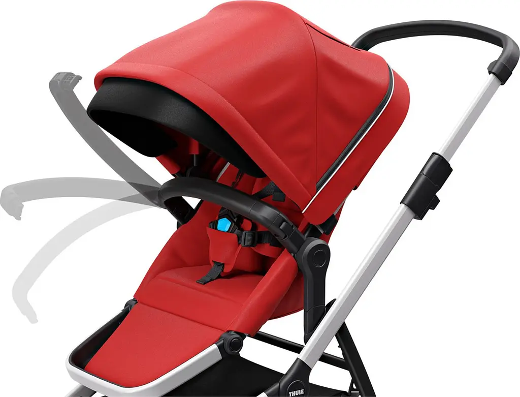 Детская коляска Thule Sleek Aluminum/Energy Red [11000004] [107623] - фото 7