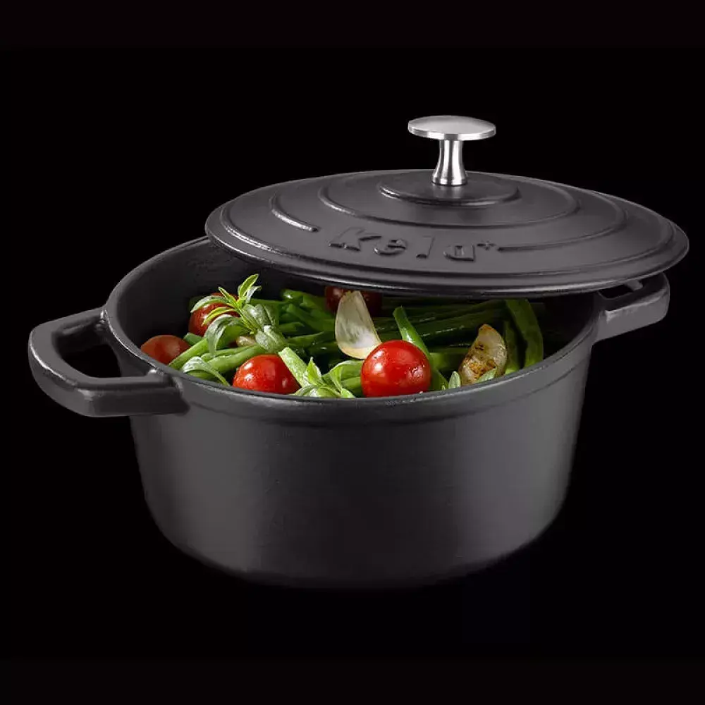 Гусятниця чавунна з кришкою KELA Calido (12473) 33х26х12 см 6 л чорна - фото 6