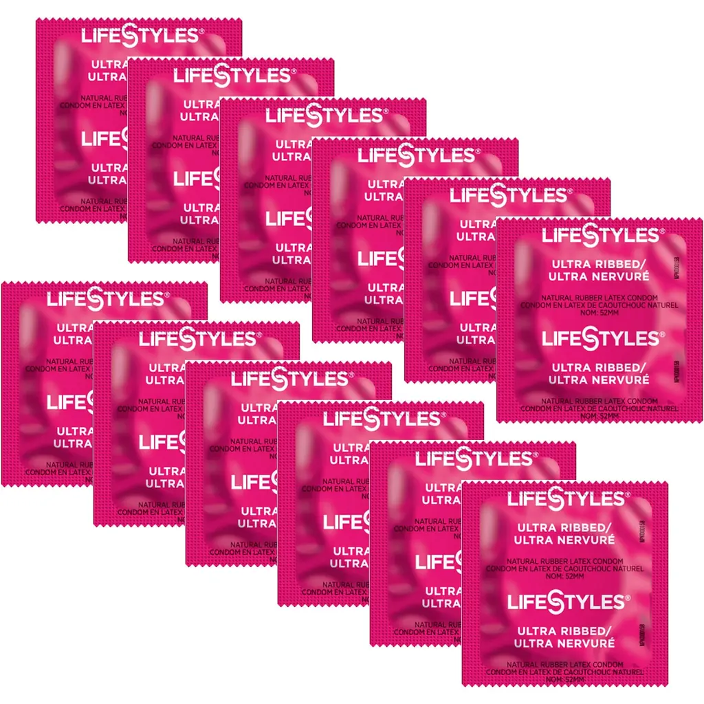 Презервативи Lifestyles Ultra Ribbed Ребристі 12 шт. (ROZ6400230475) - фото 2