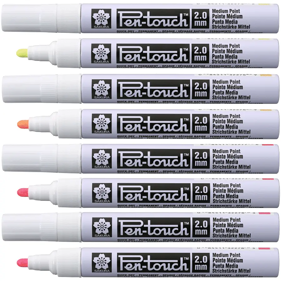 Маркер Sakura Pen-Touch жовтий флуоресцентний середній (MEDIUM) 2.0 мм - фото 2