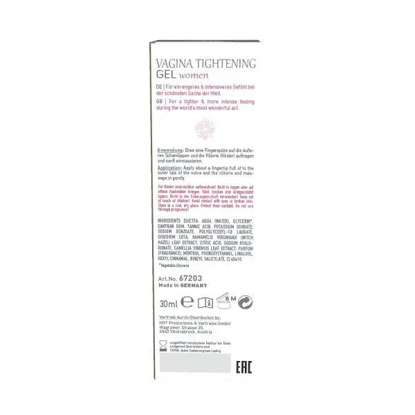 Возбуждающий крем для сужения влагалища Shiatsu Tightening Gel, 30 мл - фото 3