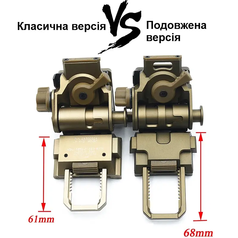 Подовжене NVG кріплення для ПНО c DOVETAIL інтерфейсом "Ластівчин хвіст" L4G24 long edition, золотистий (100986-L) - фото 8