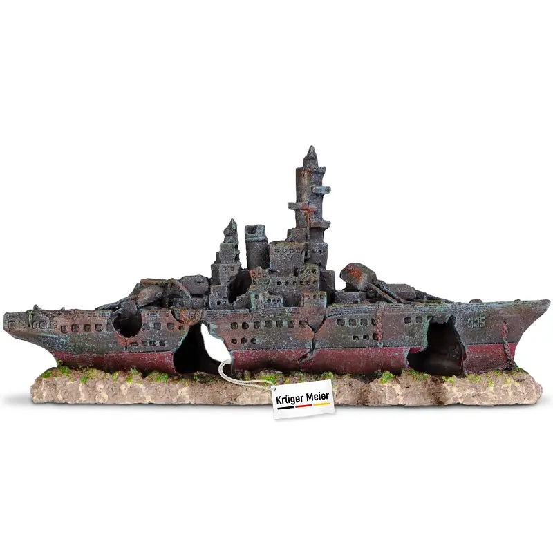 Декорація затонулий корабель Kruger Meier Battleship 23x5x11 см (24411) - фото 3