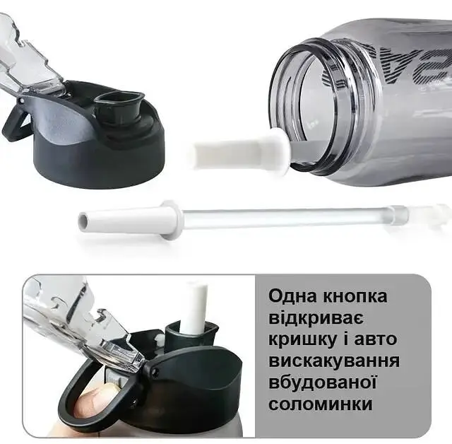 Пляшка CASNO KXN-1247 1 л, Black - фото 2