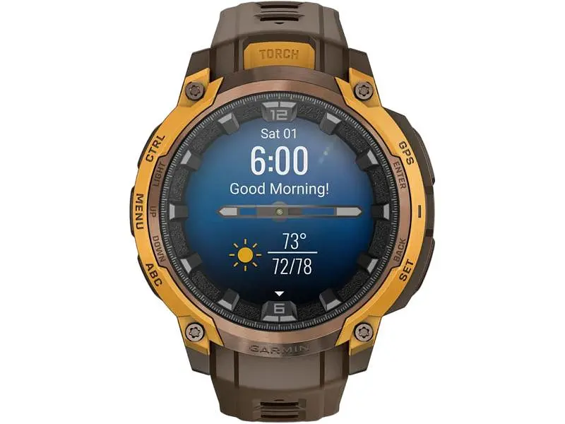 Смарт-годинник Garmin Instinct Crossover AMOLED Bronze/Sunburst (010-03398-01) - фото 6