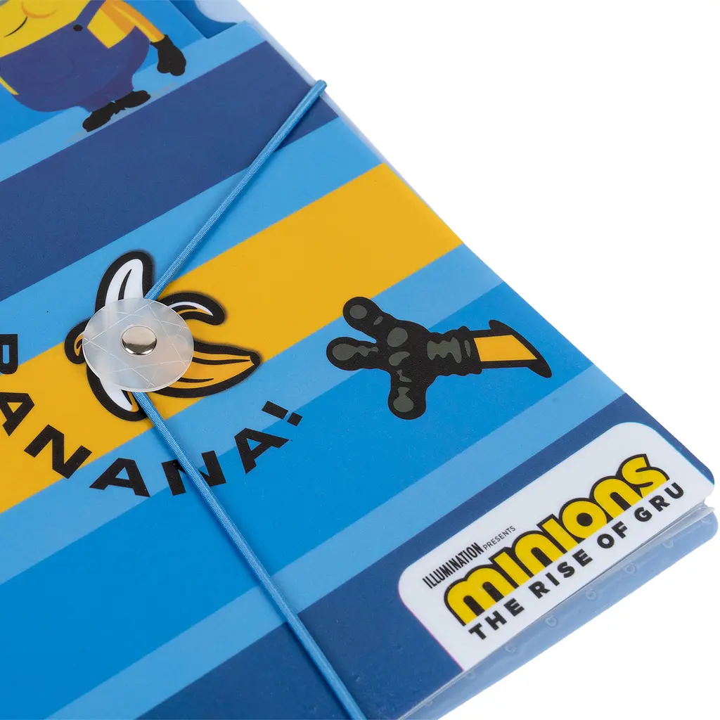 Папка YES А4 c 3 роздільниками на резинці Minions (492100) - фото 2