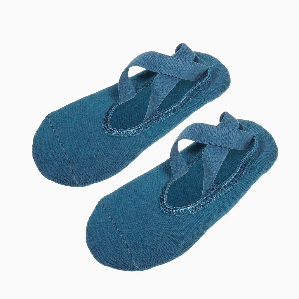Следы носки для пилатеса "Yoga socks" 35-38 р. Синие, антискользящие носки для йоги | шкарпетки для йоги (ST) - фото 3