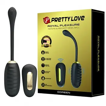 Віброяйце Pretty Love Doreen Remote Control Egg, 19,7 см чорний