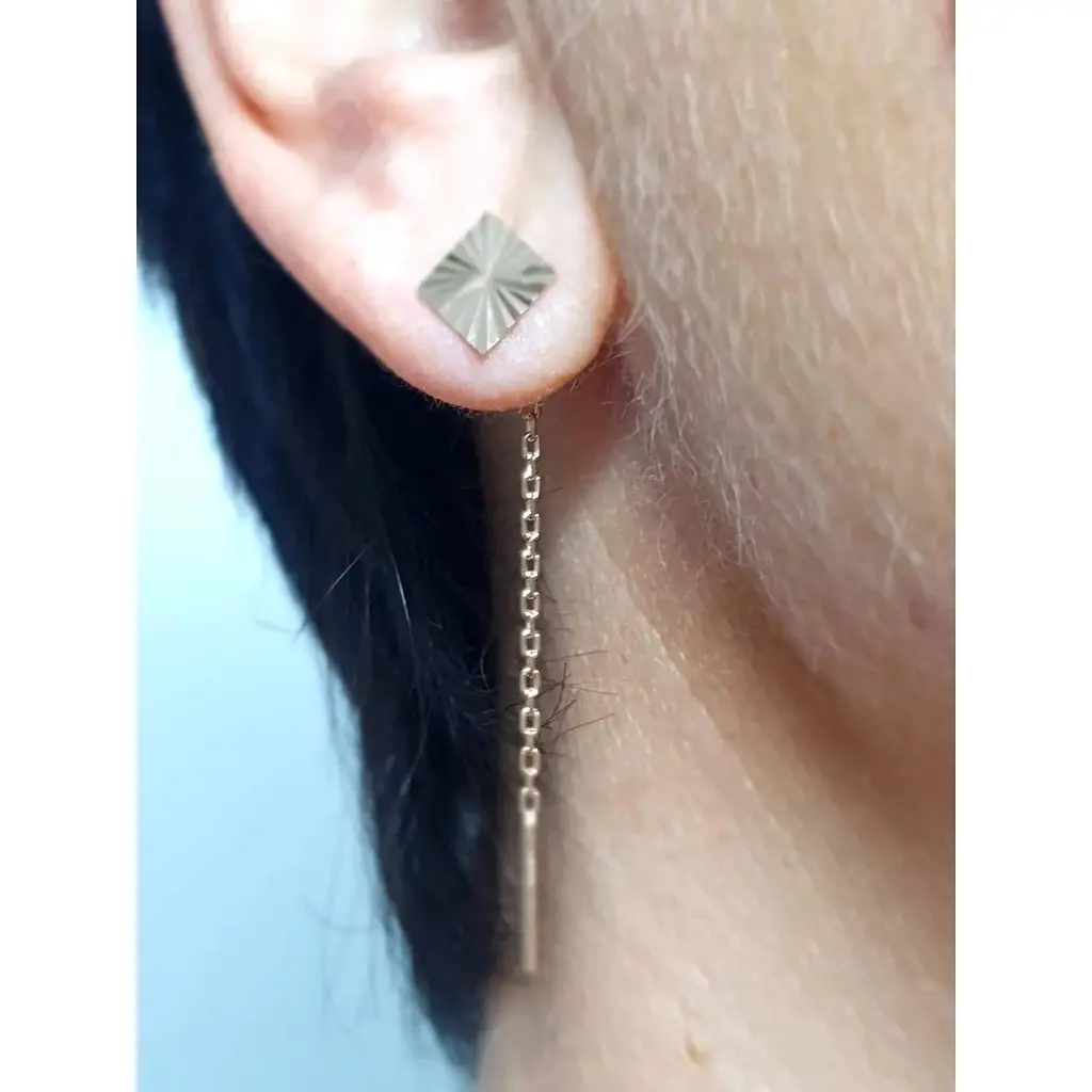 Золоті сережки-протяжки Favoritum. 210081_А - фото 2