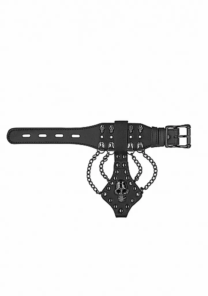 Браслет Skulls and Bones - Bracelet with Skulls and Chains - Black Ouch! 36-OU307BLK 98975 - фото 2