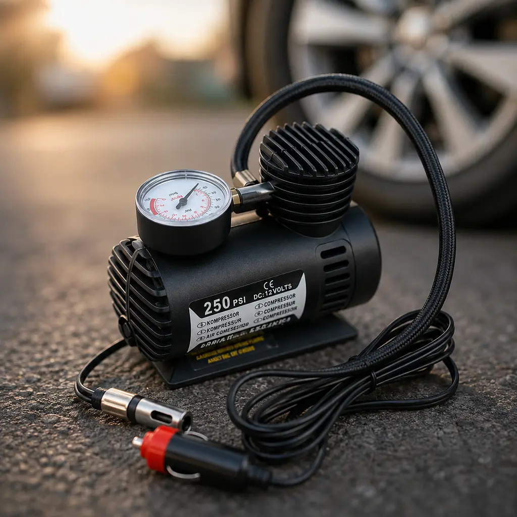 Автомобільний компресор Air Pump Ji030 12 V / Компресор для шин / Насос електричний від прикурювача - фото 4