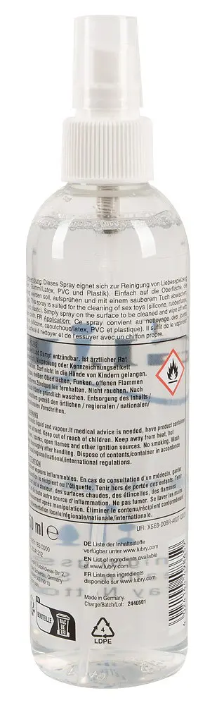 Очищувач для іграшок Just Glide Cleaner 250 ml COBECO 42-06311830000 102427 - фото 2