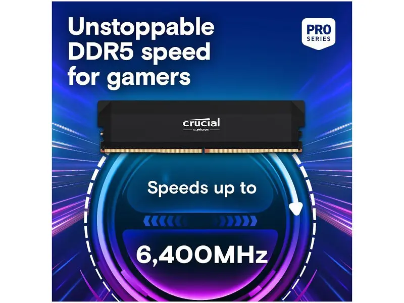Модуль пам'яті Crucial 64 GB (2x32GB) 6400 MHz DDR5 Pro Overclocking (CP2K32G64C40U5B) - фото 3