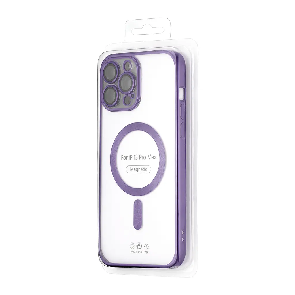 Чохол Ductil Metallic Edge with MagSafe (Protected Camera & Lens) iPhone 15 Pro Max Deep Purple - фото 2