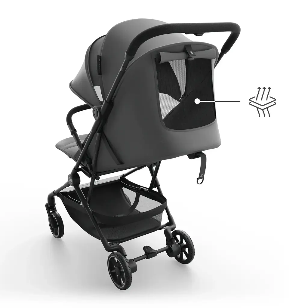 Прогулянкова коляска Kinderkraft Nebo Platinum Grey Beige (KSNEBO00GRY0000) - фото 3