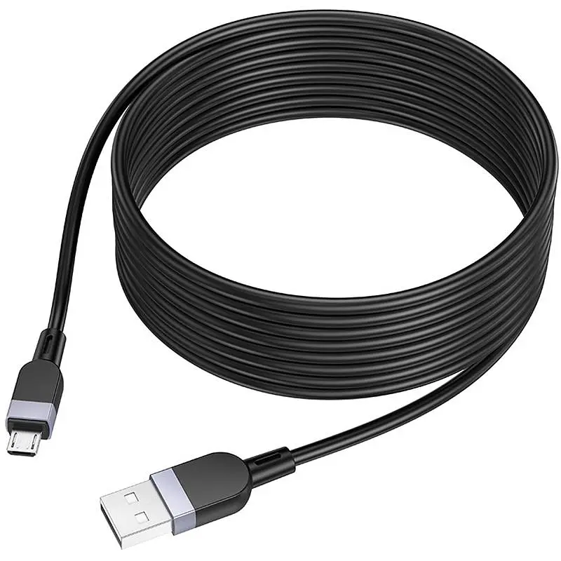 Дата кабель Hoco X109 Energy silicone USB to MicroUSB (3m) Black - фото 3