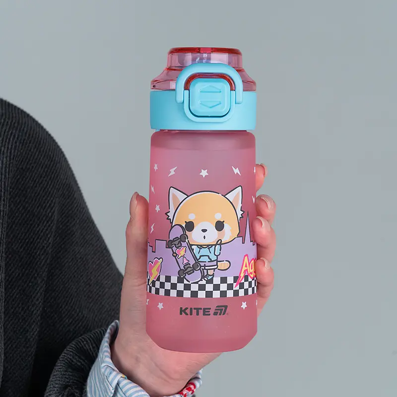 Бутылочка для воды Kite Aggretsuko розовая 560 мл (AR25-1213) - фото 4