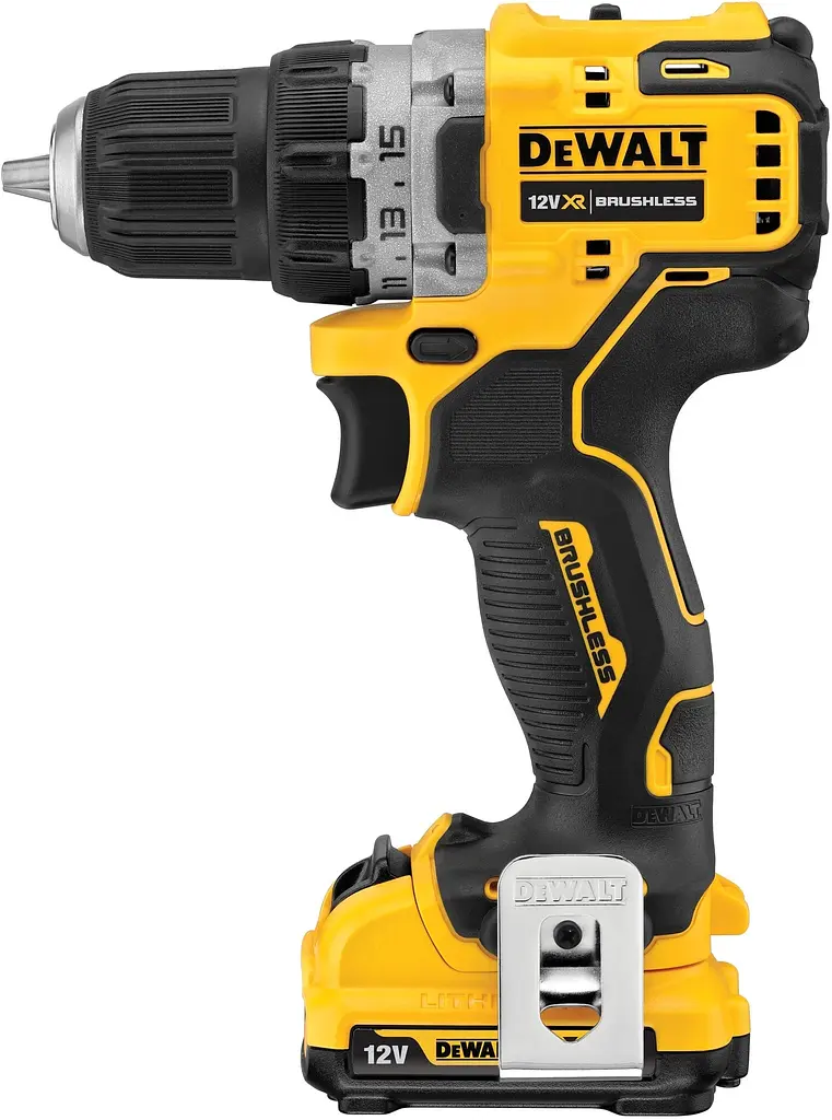Дрель-шуруповерт бесщеточный DeWalt XR Li-Ion 12В акб 2х2 А/ч 57.5 Нм 425-1500 об/мин патрон 10 мм ЗП кейс 1.1 кг - фото 5