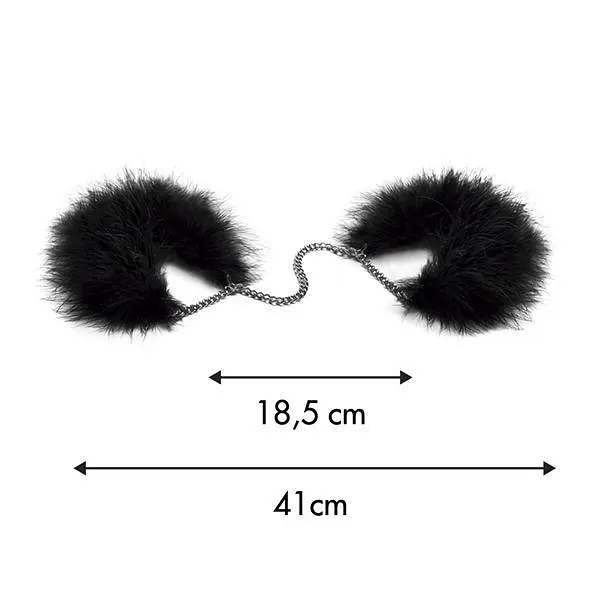 Пушистые наручники Bijoux Indiscrets Za za zu feahter handcuffs, перьевые, подарочная упаковка - фото 6