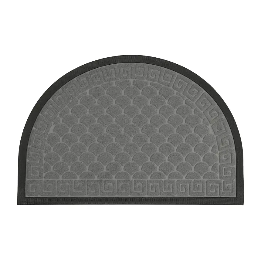 Килимок придверний Eco Fabric Луска півколо з кромкою сірий 40 х 60 см (4060-118) - фото 3