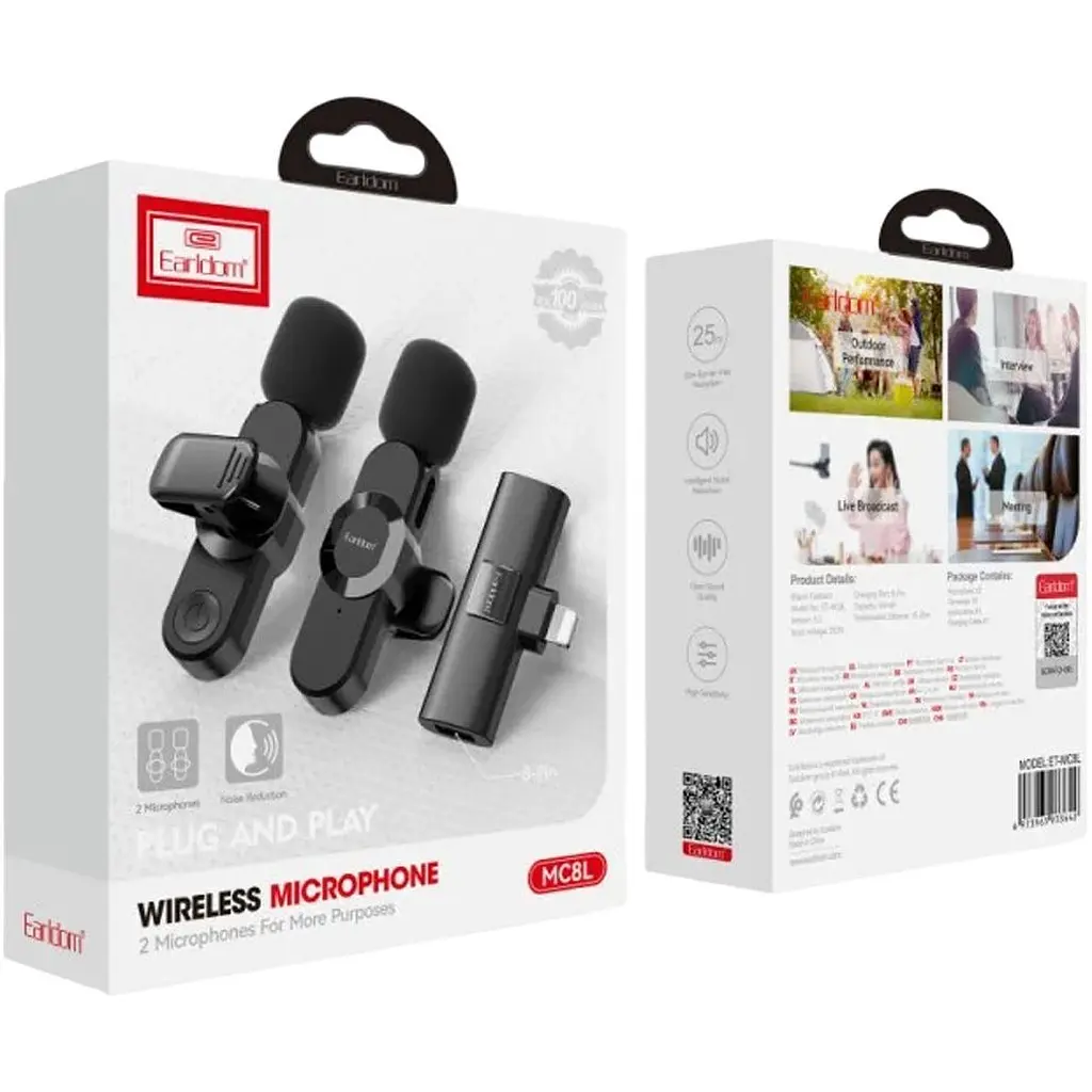 Мікрофонна радіосистема Earldom ET-MC8L Lightning Black [136104] - фото 9
