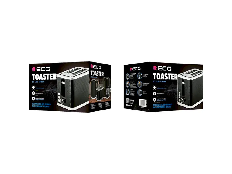 Тостер ECG ST 2750 Stripe - фото 9