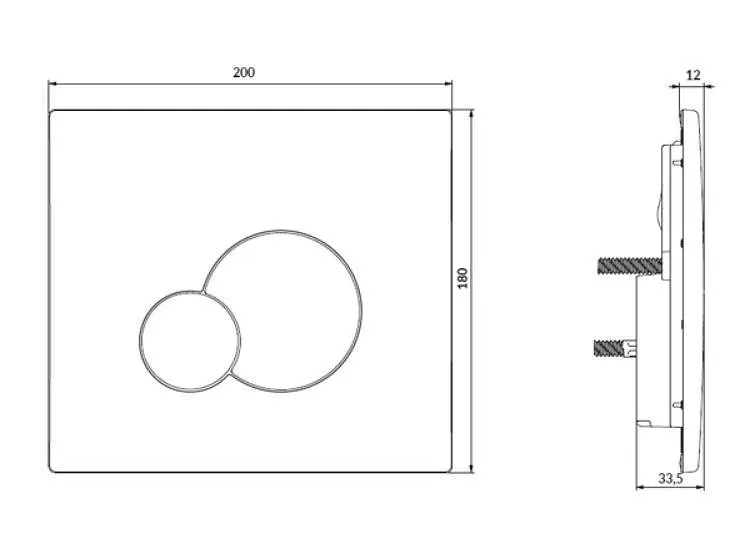 Інсталяція Cersanit Tech Line Base з кнопкою Base Circle + унітаз Arteco CleanOn з сидінням 30412 - фото 7
