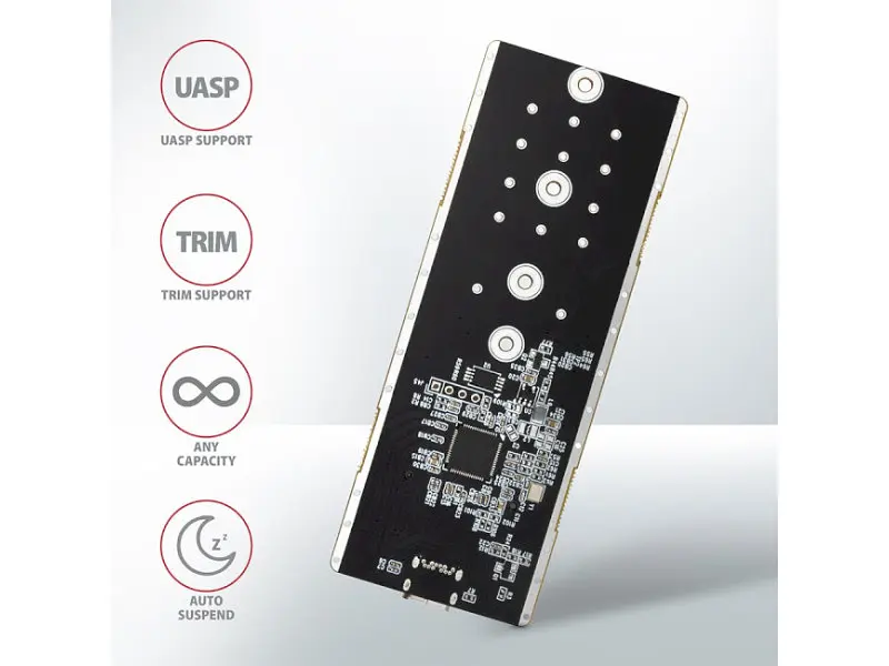 Кишеня для накопичувача AXAGON SuperSpeed+ Thin Rib (EEM2-GTR) - фото 5