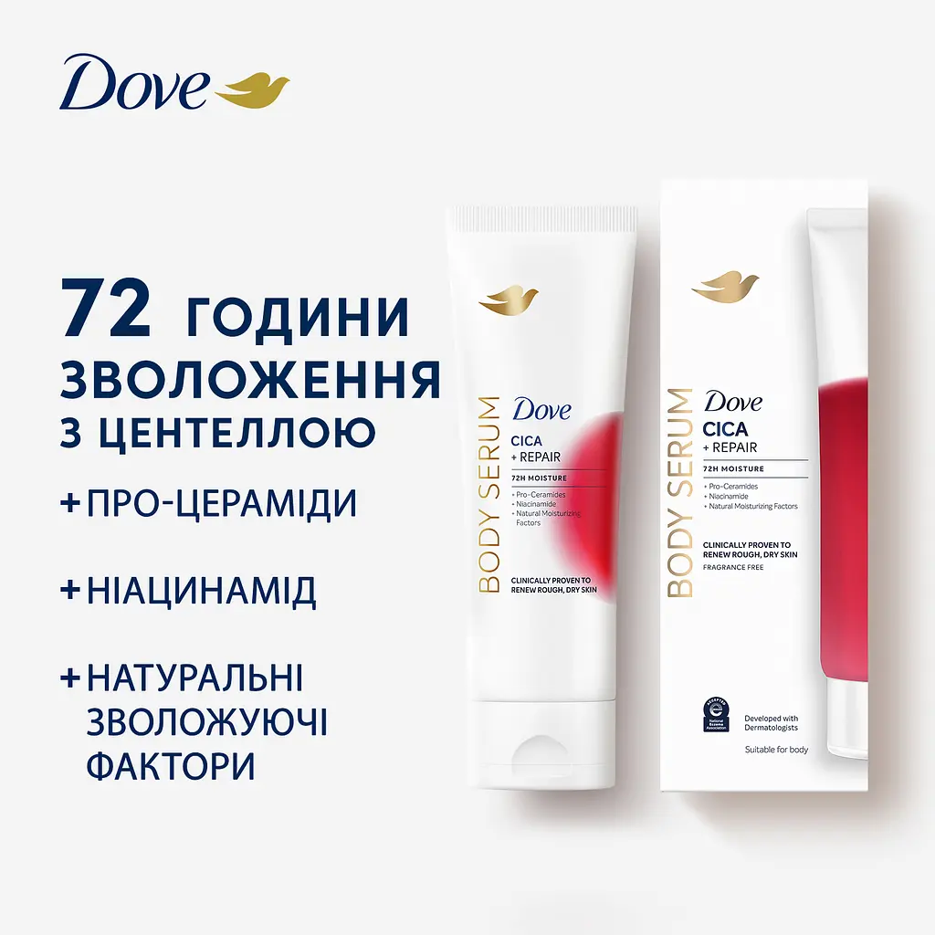 Сироватка для тіла Dove відновлювальна для дуже сухої шкіри з центелою 200 мл - фото 9