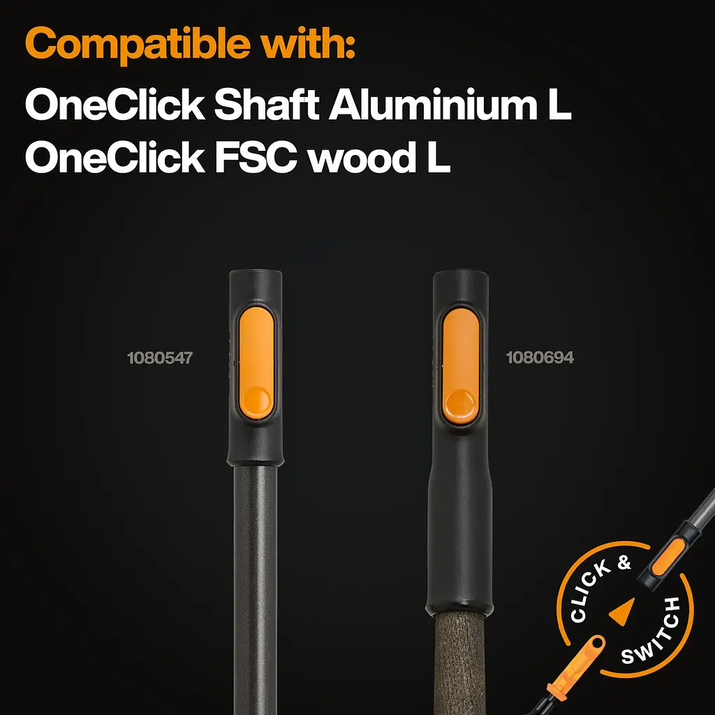 Насадка-граблі для листя металеві Fiskars OneClick™ (1080675) - фото 4