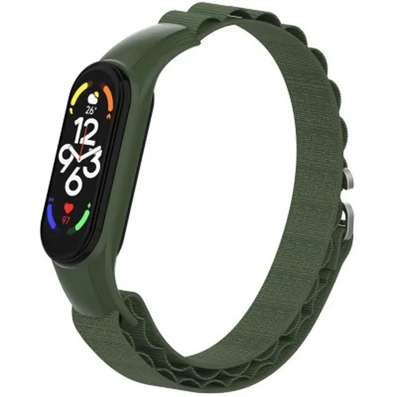 Ремінець до фітнес браслета Armorstandart AlpinaStyle Band для Xiaomi Mi Band 7/6/5/4 Green (ARM64988) - фото 4