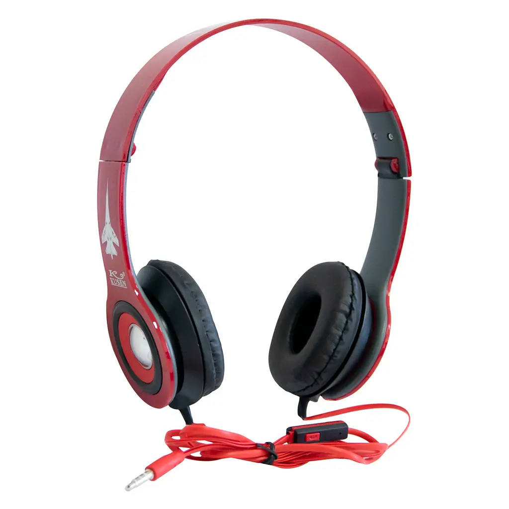 Наушники проводные накладные Kusen KS-611 ExtraBass красные наушники с микрофоном - фото 2